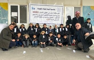 بدعم من منظمة التضامن المسيحي الدولية منظمة حمورابي توزع قماصل شتوية للنازحين واللاجئين