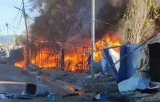 حريق يلتهم خيمتين في مخيم للنازحين في قضاء الشيخان شمال الموصل