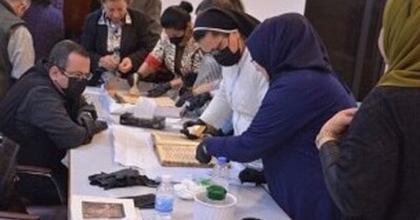 منظمة حمورابي لحقوق الانسان تواصل عقد ورشة صيانة وحماية الكتب والمخطوطات المسيحية