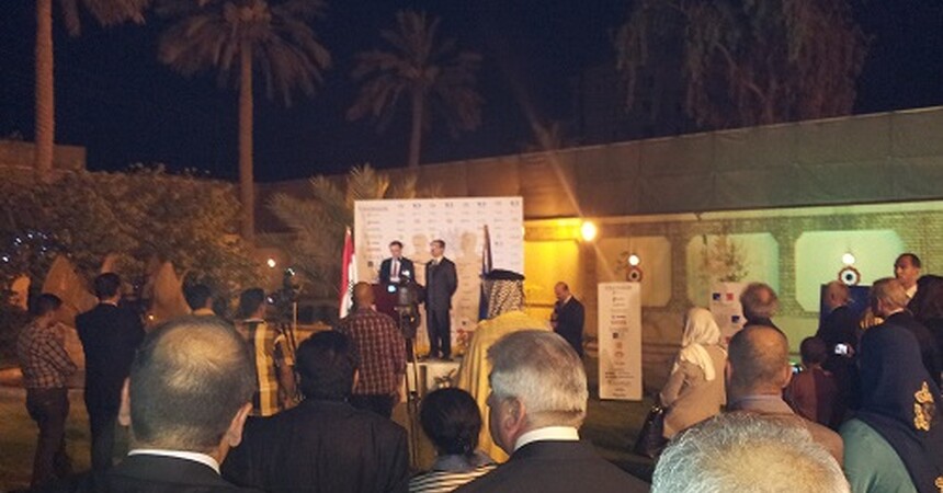  حمورابي في احتفال 14 تموز الفرنسي الرسمي في السفارة الفرنسية ببغداد