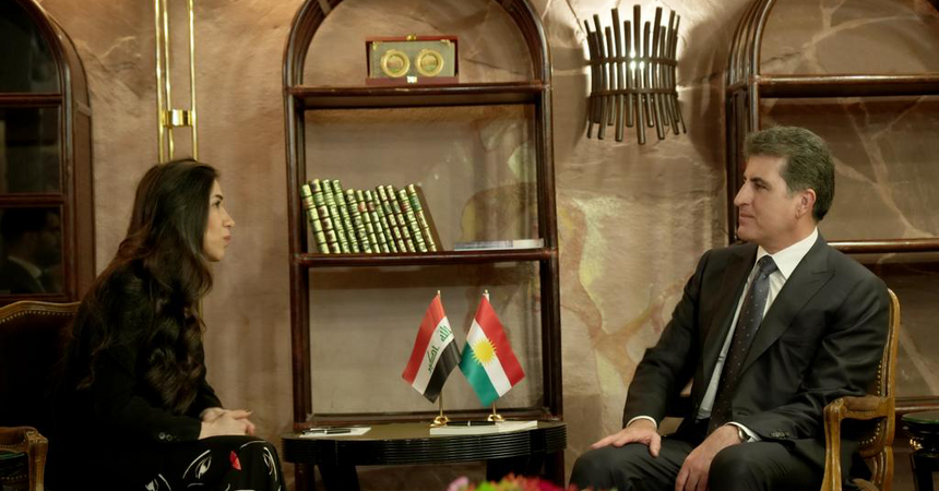 الرئيس نيجيرفان بارزاني يبحث أوضاع الإيزديين مع السيدة نادية مراد