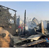حريق داخل مخيم للنازحين في نينوى