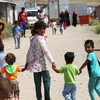 حريق في أحد مخيمات النازحين العراقيين بالموصل