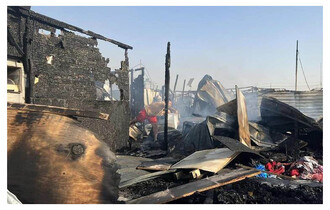 حريق داخل مخيم للنازحين في نينوى
