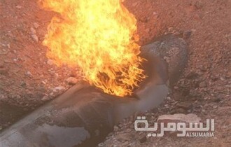 انفجار انبوب للغاز في محطة كهرباء الموصل جنوبي المدينة