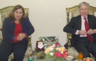 باسكال وردا تلتقي السفير الامريكي رايان كروكر وبرهم صالح نائب رئيس الوزراء