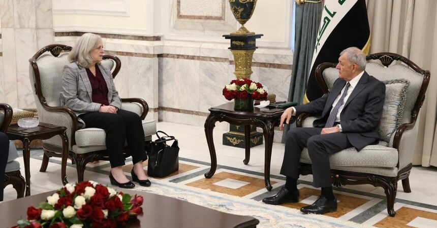 تفاصيل لقاء رئيس الجمهورية والسفيرة الامريكية في بغداد