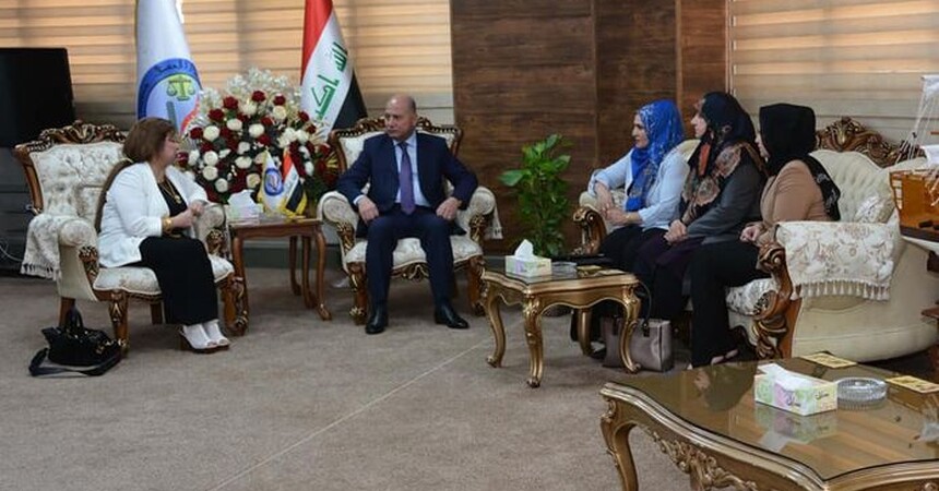 وزير العدل يستقبل وفد مؤسسة سيدات اعمال العراق لتمكين المرأة