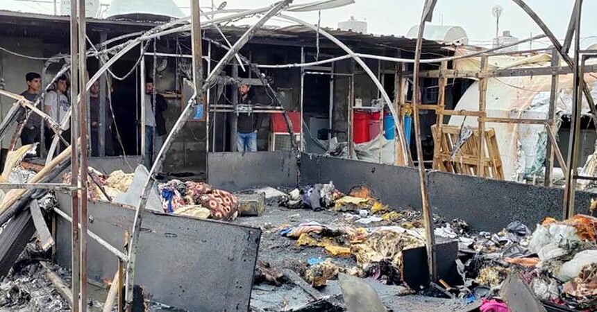 حريق في مخيم جمشكو بدهوك يودي بحياة طفلين
