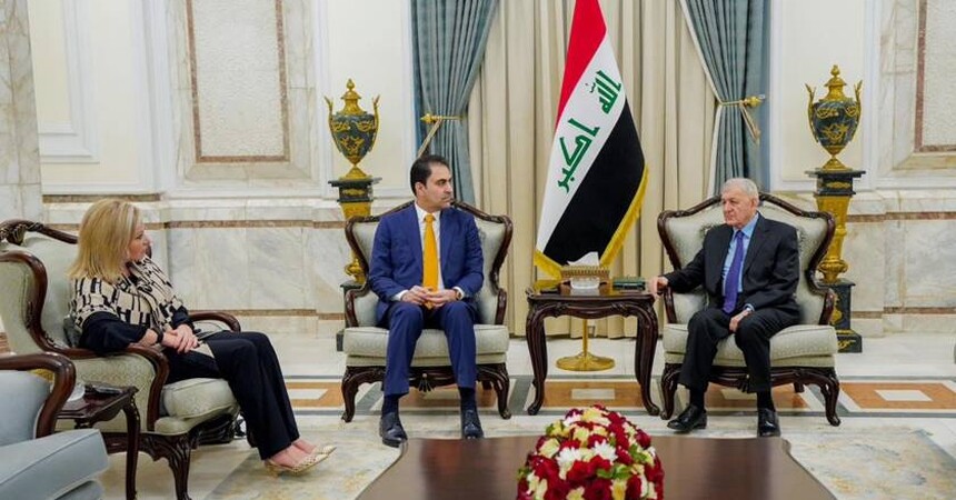 الرئيس العراقي يبحث مع مسؤولة أممية قضية النازحين في البلاد