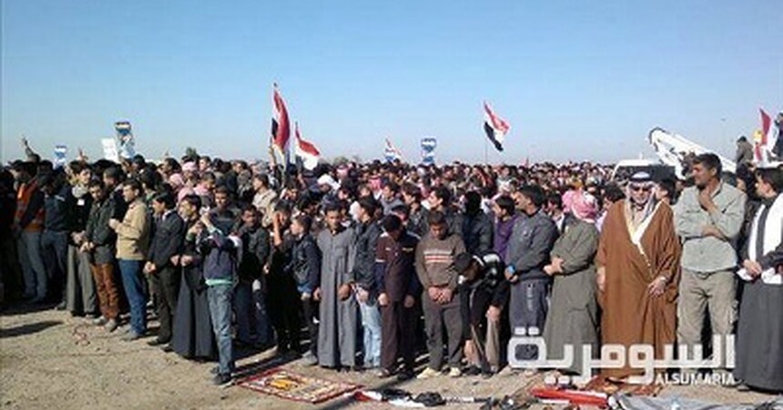 خطيب جمعة تكريت: الحكومة اثبتت طائفيتها باعتقالها ابناء حزام بغداد