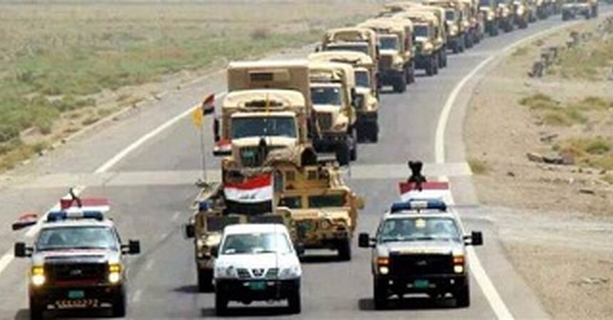 قوة أسناد عسكرية كبيرة تتوجه من بغداد إلى قاعدة الأسد غربي الرمادي